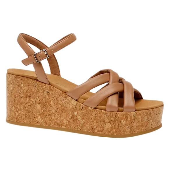 Anne Klein Tan Vinette Platform Wedge Sandals NEW Sz 9 - Picture 2 of 8